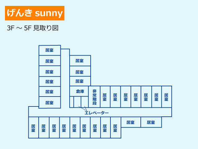 ナーシングホーム げんきsunny(大阪市 旭区)見取り図
